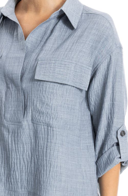Max Studio Collared Textured Shirt