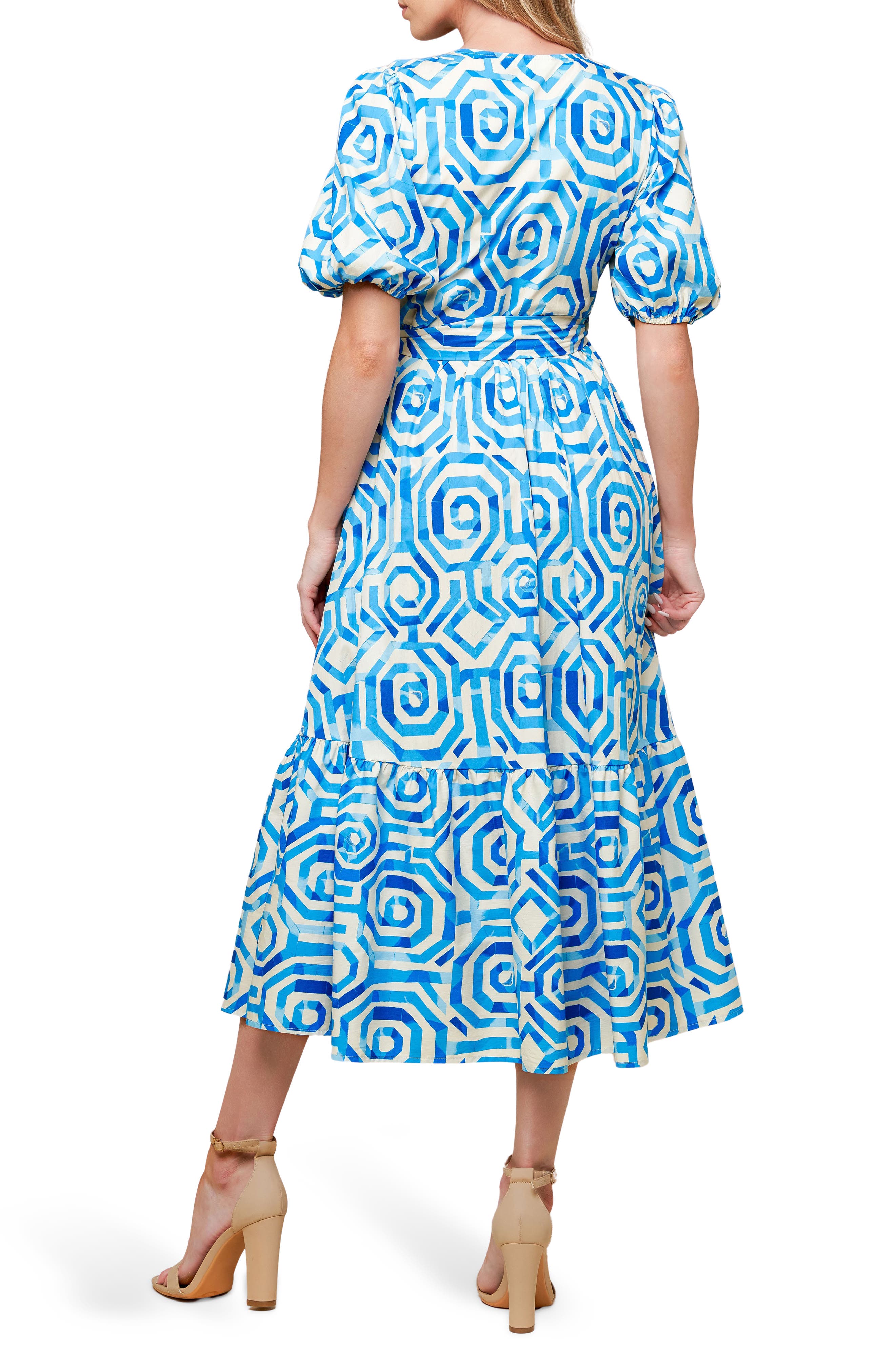Print Woven Wrap Dress - image 2