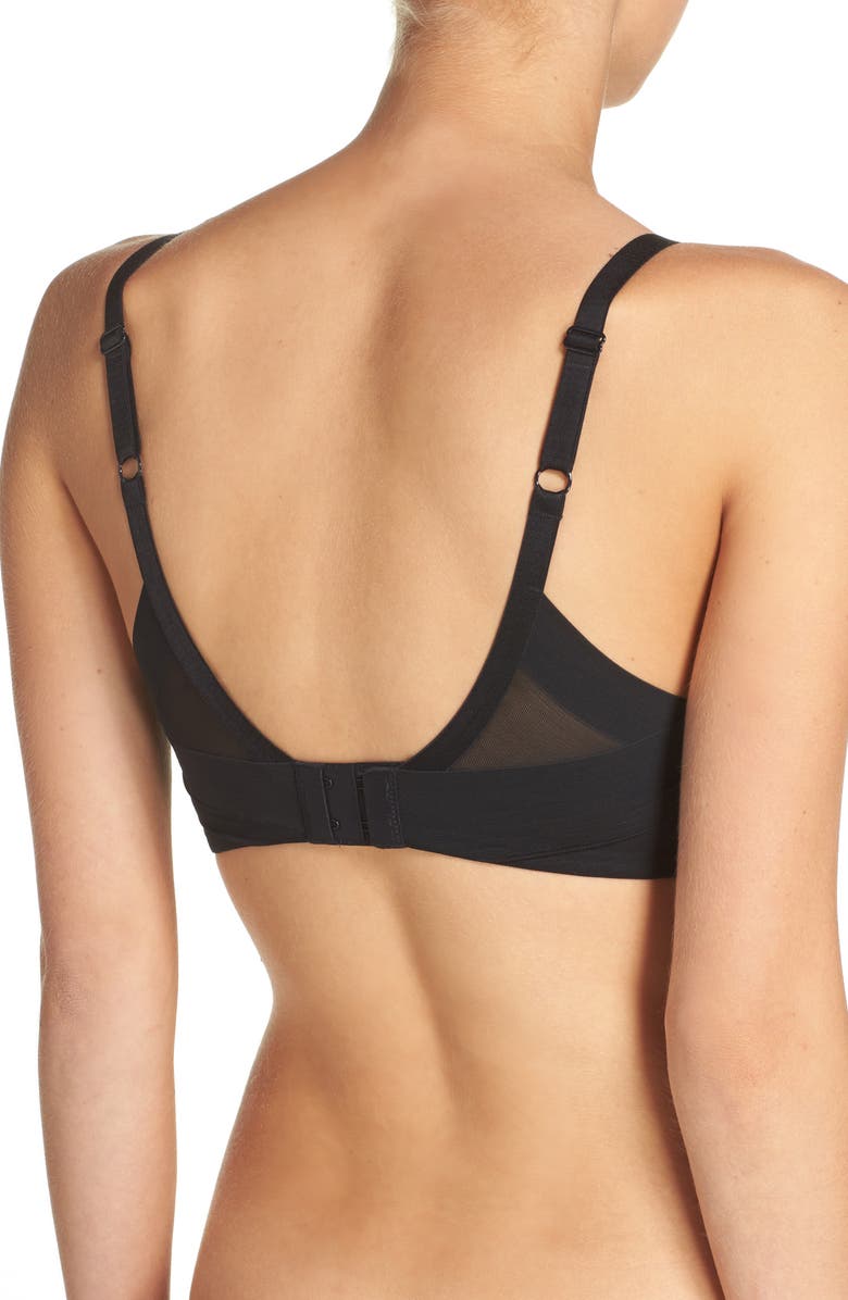 Wacoal Ultimate Side Wireless Bra, Alternate, color, Black