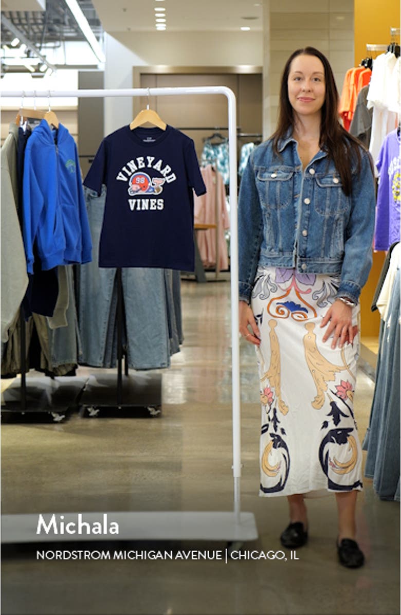 Kids' Football Whale Cotton Graphic T-Shirt, sales video thumbnail