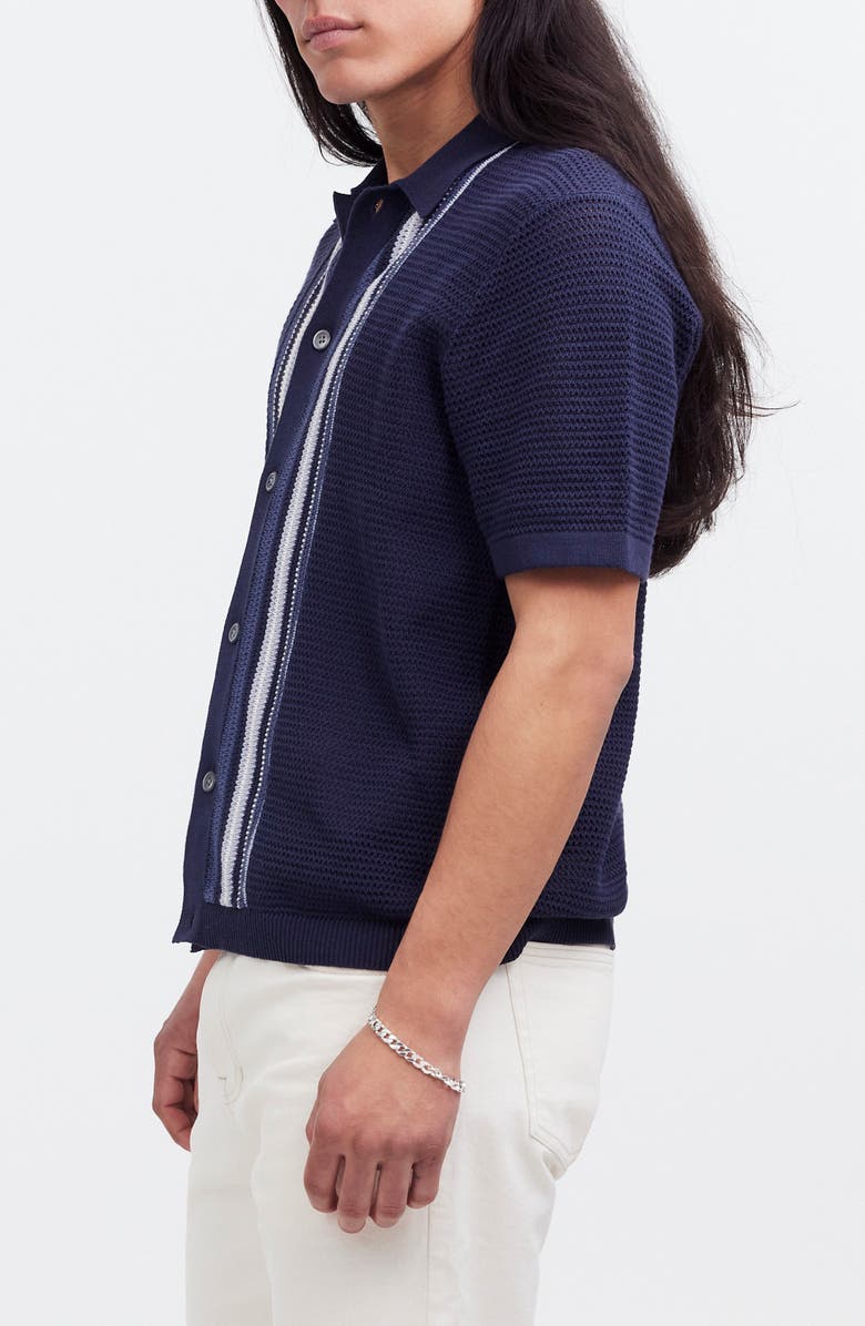 Madewell Stripe Open Stitch Cotton & Linen Button-Up Shirt, Alternate, color,