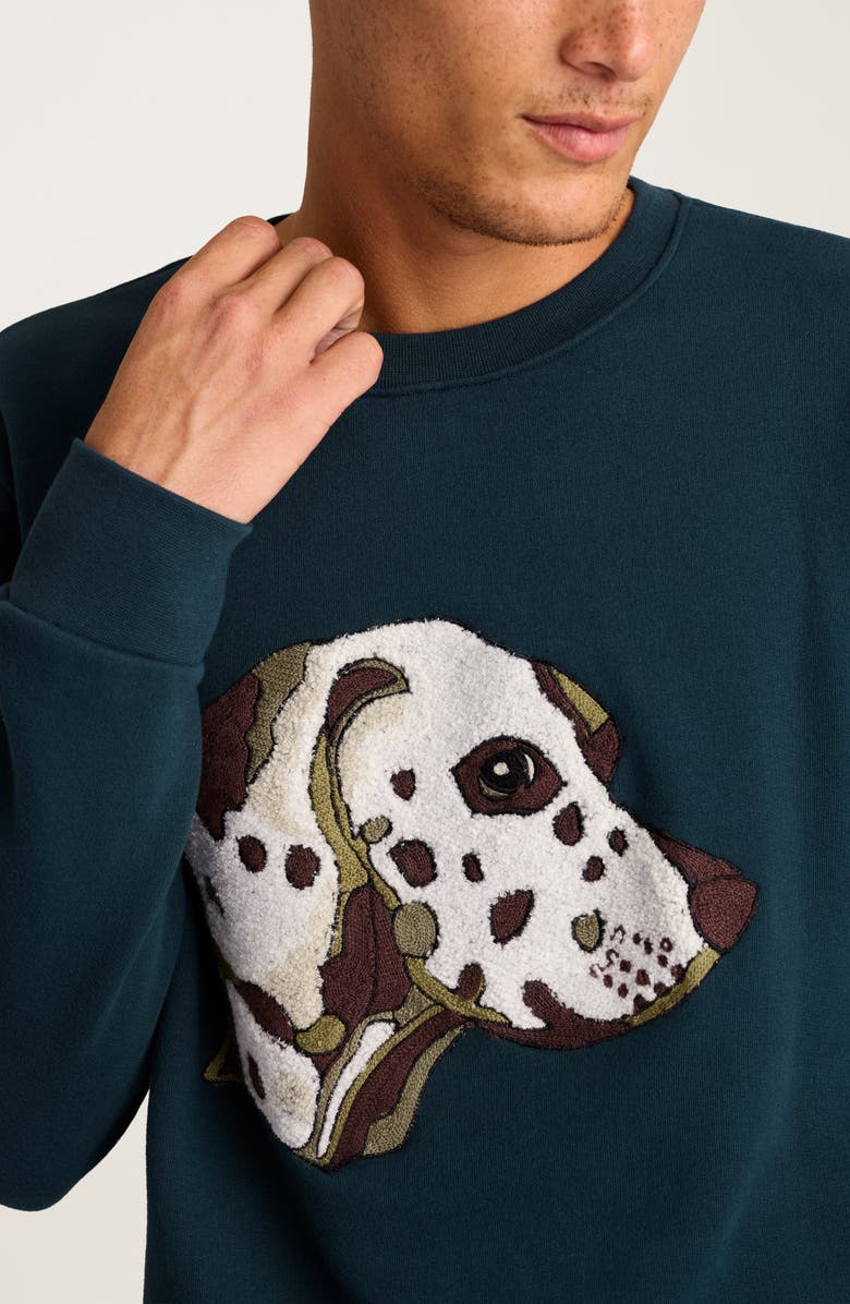 Bonobos Critters Appliqué Compact Fleece Sweatshirt, Alternate, color, Dalmation Critter Fleece V2 C8