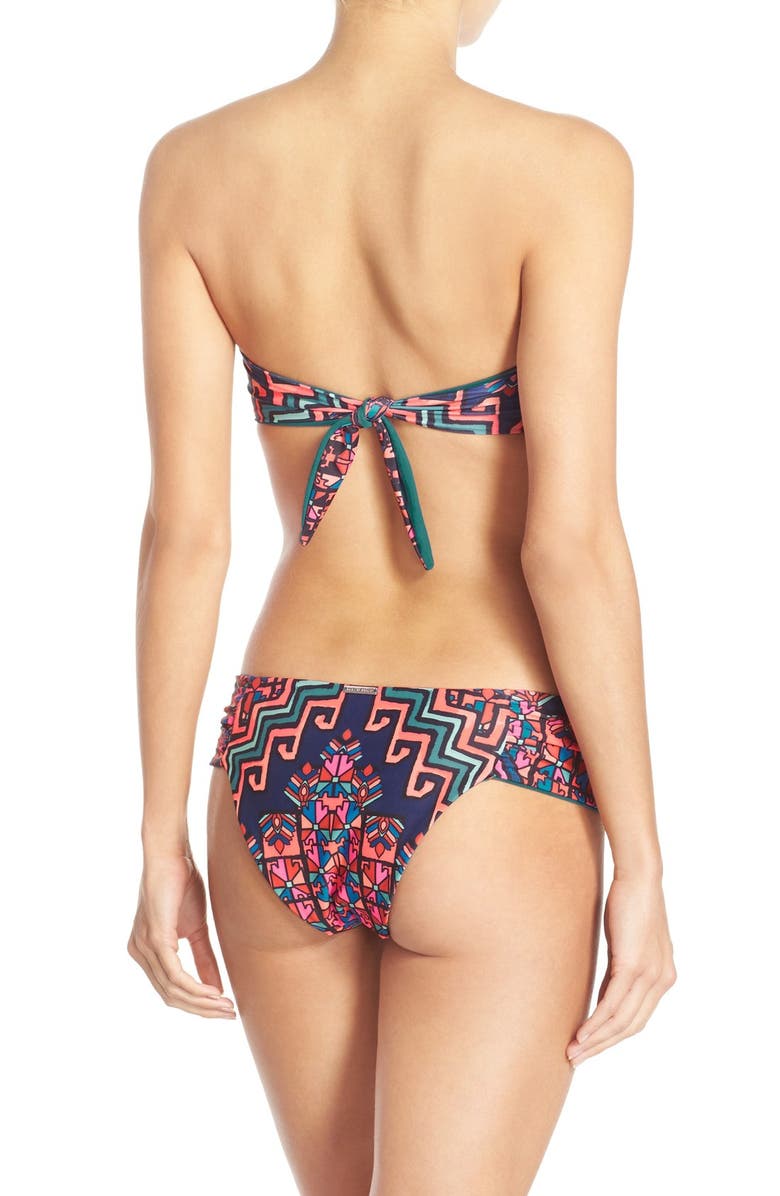 Mara Hoffman Ruched Cheeky Bikini Bottoms, Alternate, color, 