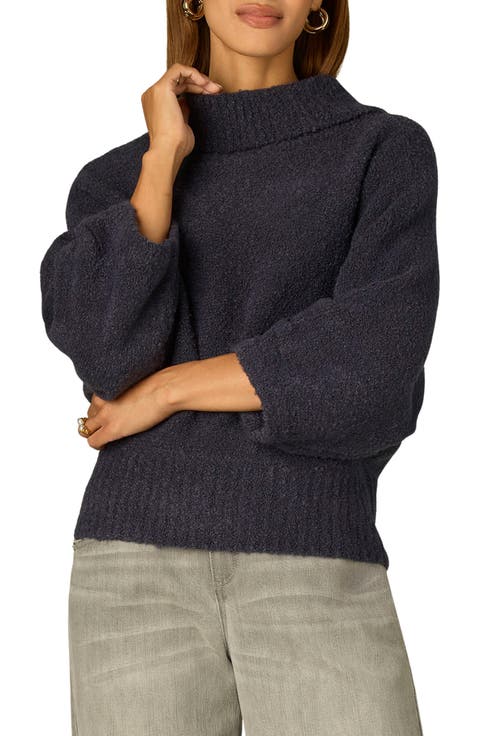 Dolman Sleeve Bouclé Sweater
