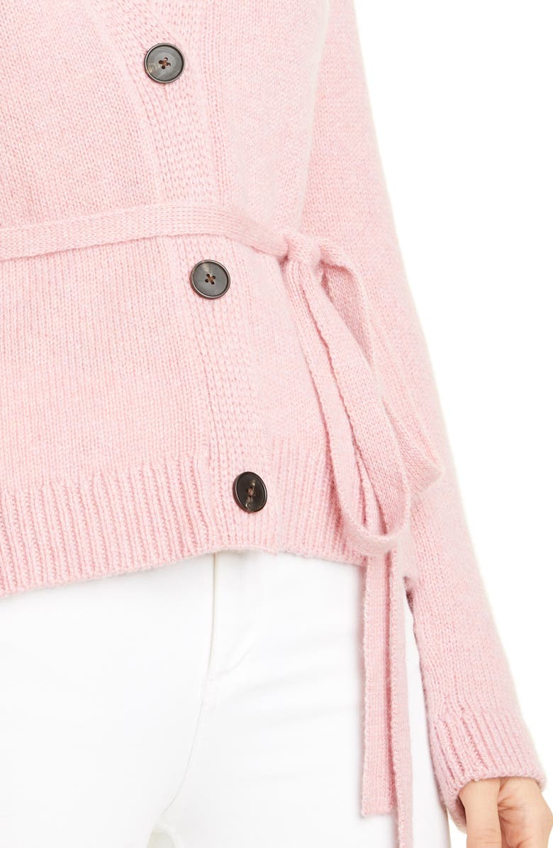 Brock Collection Belted V-Neck Cashmere Cardigan, Alternate, color,