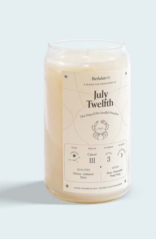 Shop Birthdate Co. The July Birthday Candle In July 12th