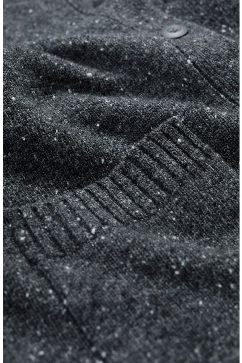 Harbour Sands Wool Blend Cardigan, Alternate, color, KNIT MELANGE COAL