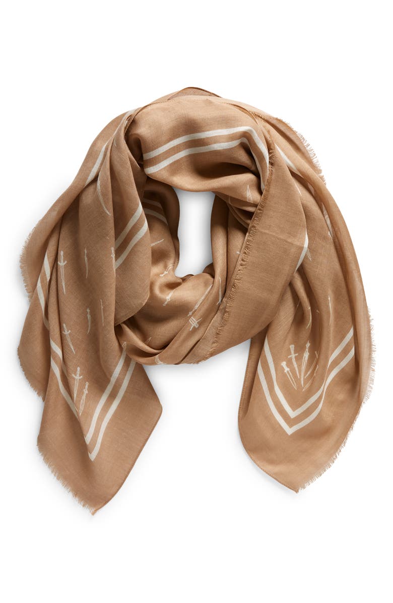 rag & bone Dagger Print Scarf, Main, color,