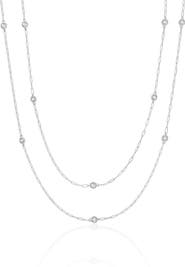 Crislu Aura Cubic Zirconia Station Necklace