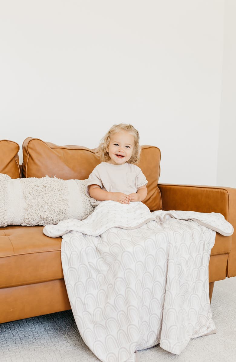 Copper Pearl Reversible Print Swaddle Blanket, Alternate, color, Bliss