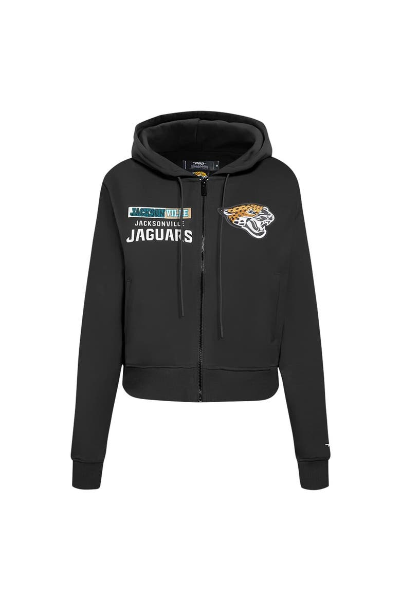 Women's Pro Standard Black Jacksonville Jaguars Split Logo Full-Zip Hoodie, Alternate, color, Black