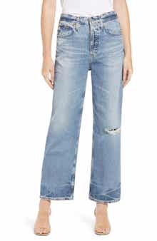 AG Women's Knoxx High Waist Boyfriend Jeans