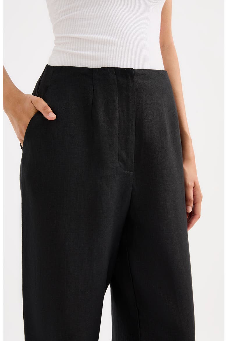 Marli Linen Pant, Alternate, color, Black