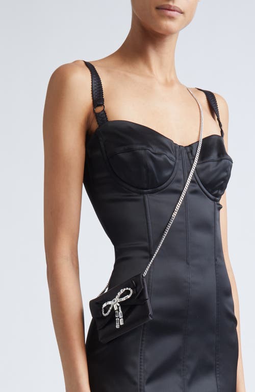 Jimmy Choo Soft Card Holder With Chain In Black