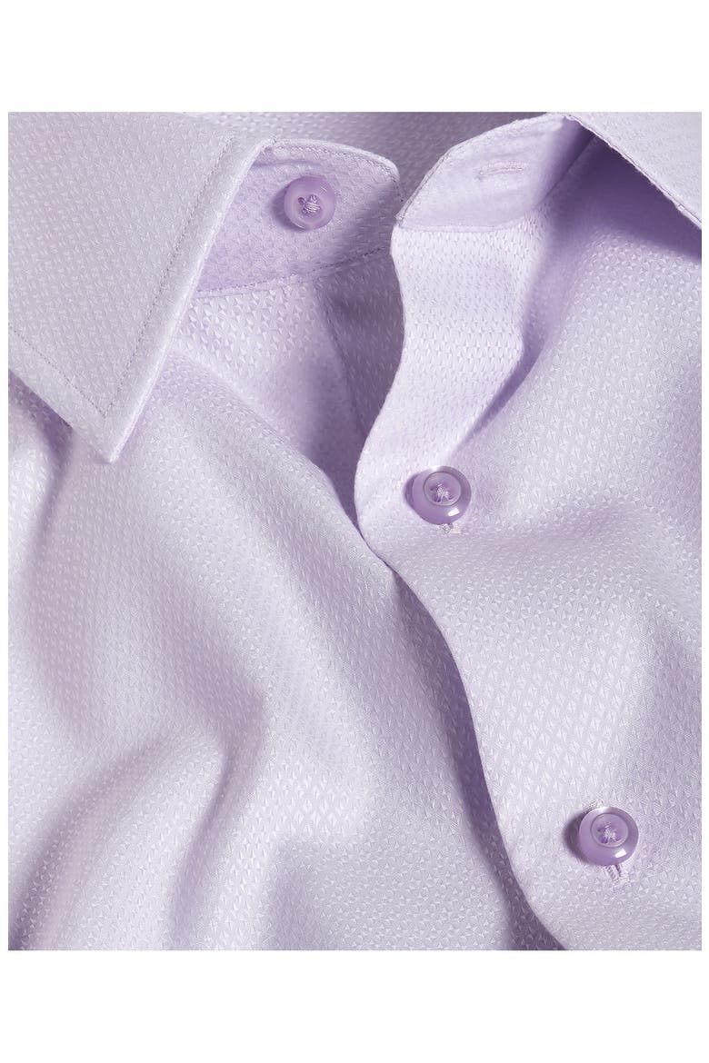 Trim Fit Textured Cotton Dress Shirt, Alternate, color, LILAC