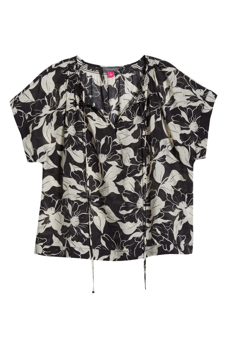 Vince Camuto Smocked Trim Boxy Top, Alternate, color, 