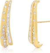 Sara Weinstock Papua Diamond Curved Earrings