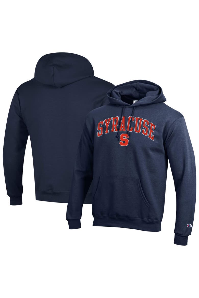 Men's Champion  Navy Syracuse Orange Arch Over Logo Pullover Hoodie, Main, color, Navy