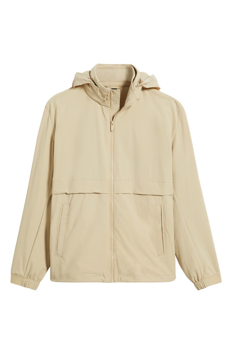 BOSS Caldar Hooded Zip-Up Jacket, Alternate, color, Light Beige