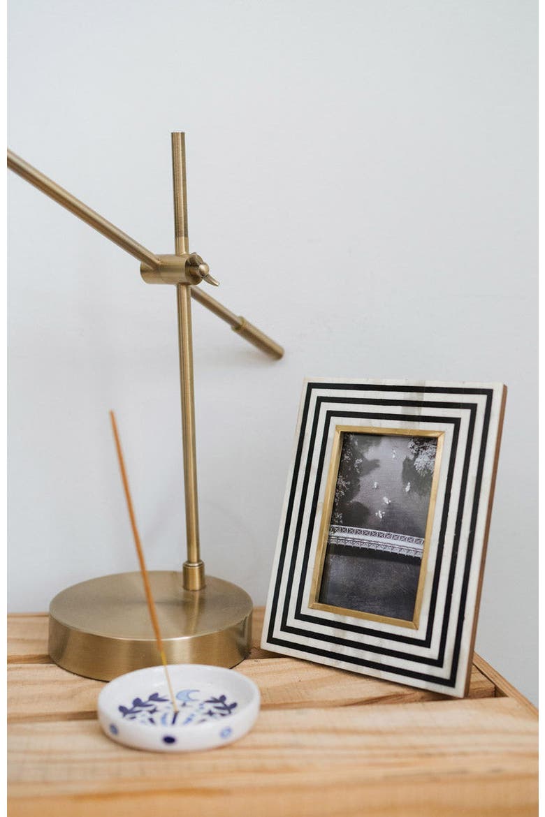 Rajiva Black & Cream Picture Frame - Hand Carved Bone, Alternate, color, Black/White