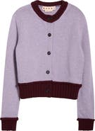 Marni Contrast Trim Wool Blend Cardigan