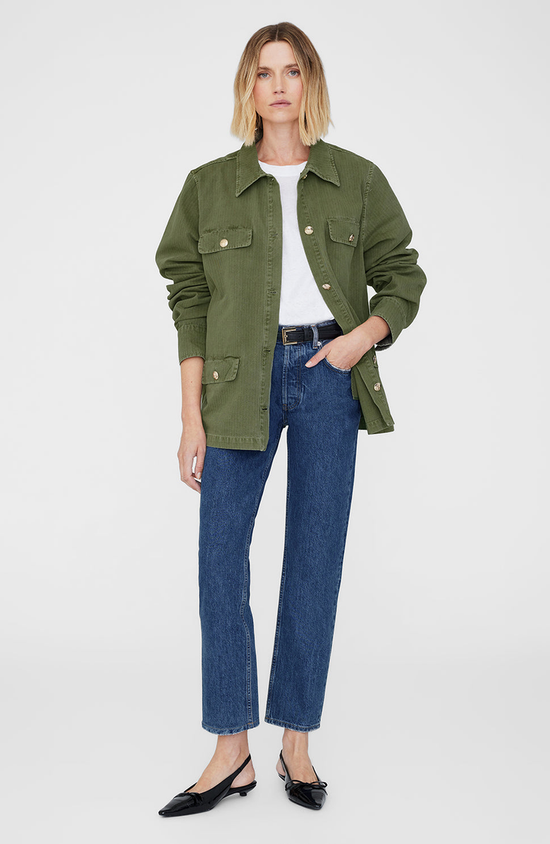 ANINE BING Corey Jacket, Alternate, color, Army Green