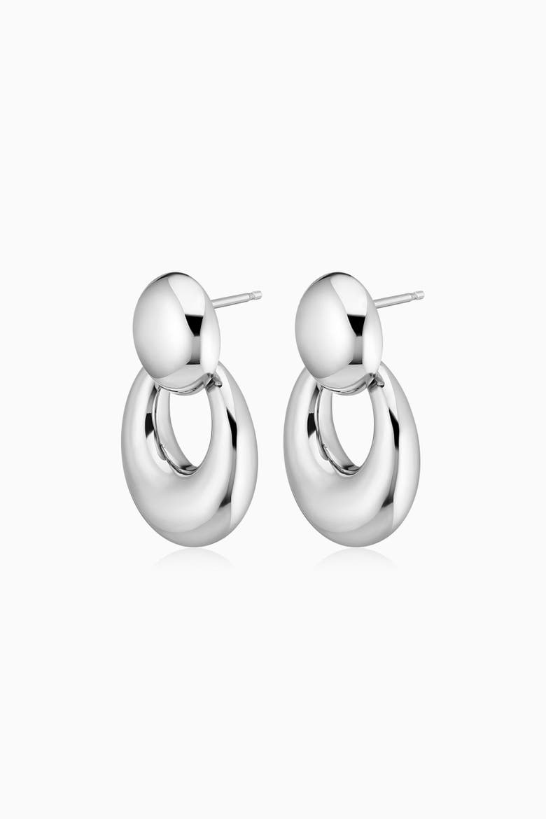 Sterling Silver In My Orbit Drop Earrings, Alternate, color, Silver