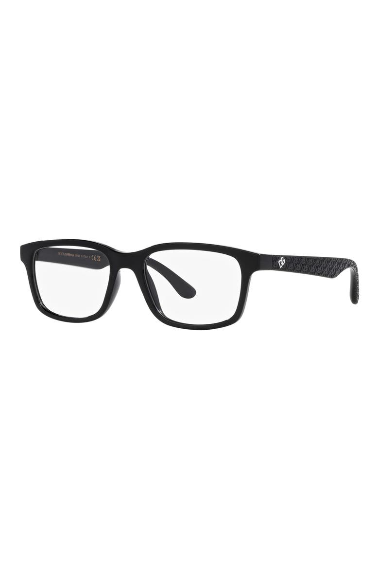 48mm Rectangular Optical Glasses, Alternate, color, BLACK