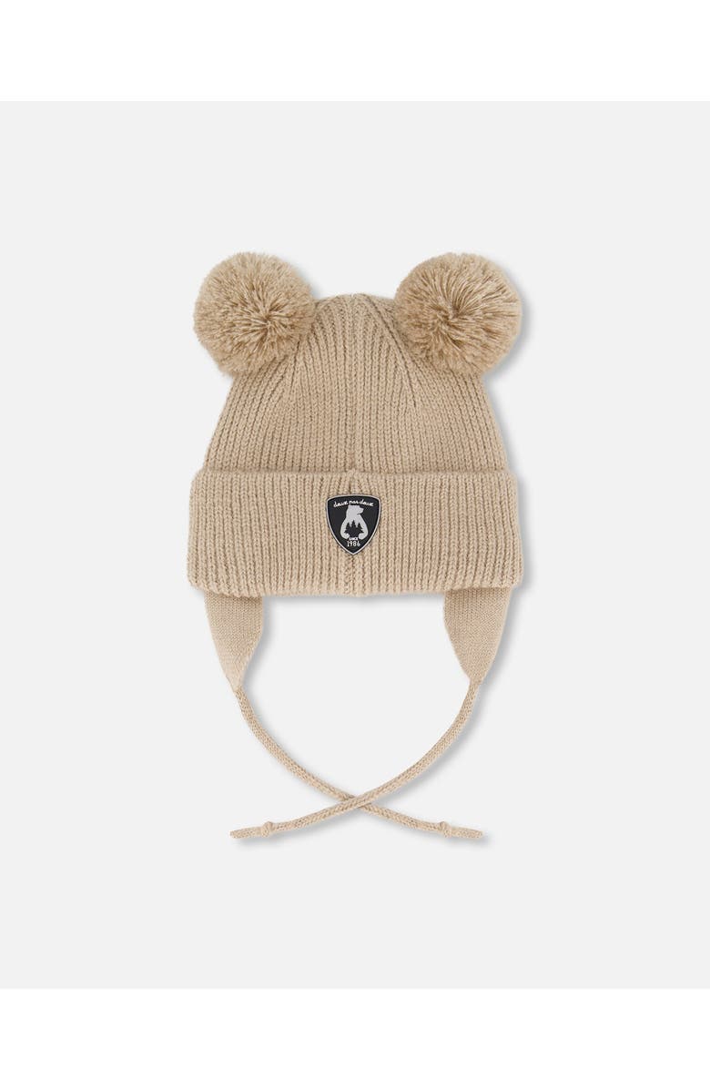 Deux par Deux Gender Inclusive Lined Knit Hat with Pompoms, Main, color,