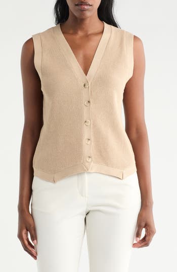 Cyrus V-neck Vest In Neutral