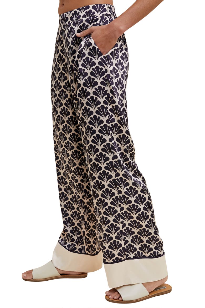 Wide Leg Pants, Alternate, color, ECRU/ BLACK