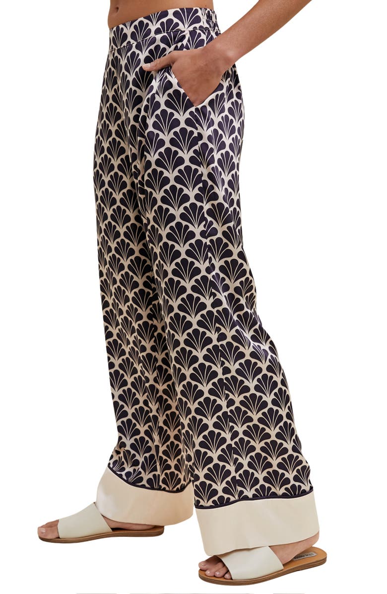 WISHLIST Wide Leg Pants, Alternate, color, Ecru/ Black