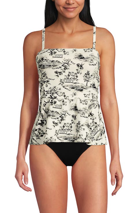 Sculpting Waveshaper Peplum Swim Tankini Top