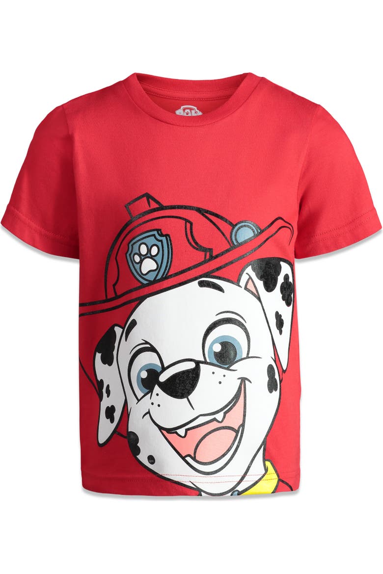 Paw Patrol 4-Pack Short Sleeve T-Shirts, Alternate, color, Blue Red Yellow Green