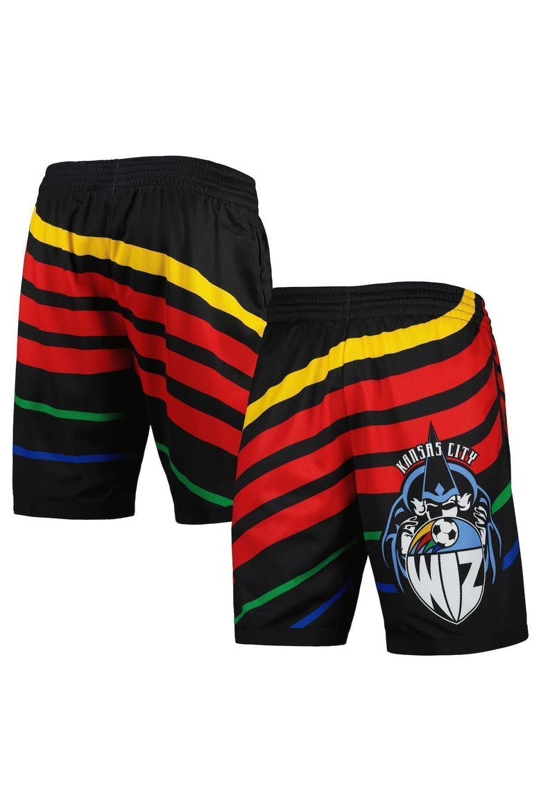 Men's Mitchell & Ness Black Sporting Kansas City Swingman Shorts, Main, color, Black
