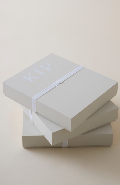 Kip. Kip Luxe Stretch Cotton Short Pajama Gift Set In Mist Blue