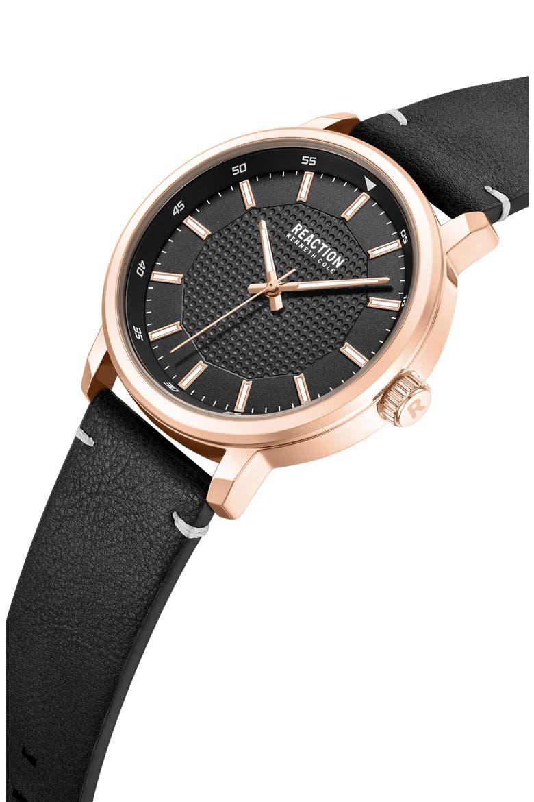 Classic Black Strap Watch, 44mm, Alternate, color, BLACK