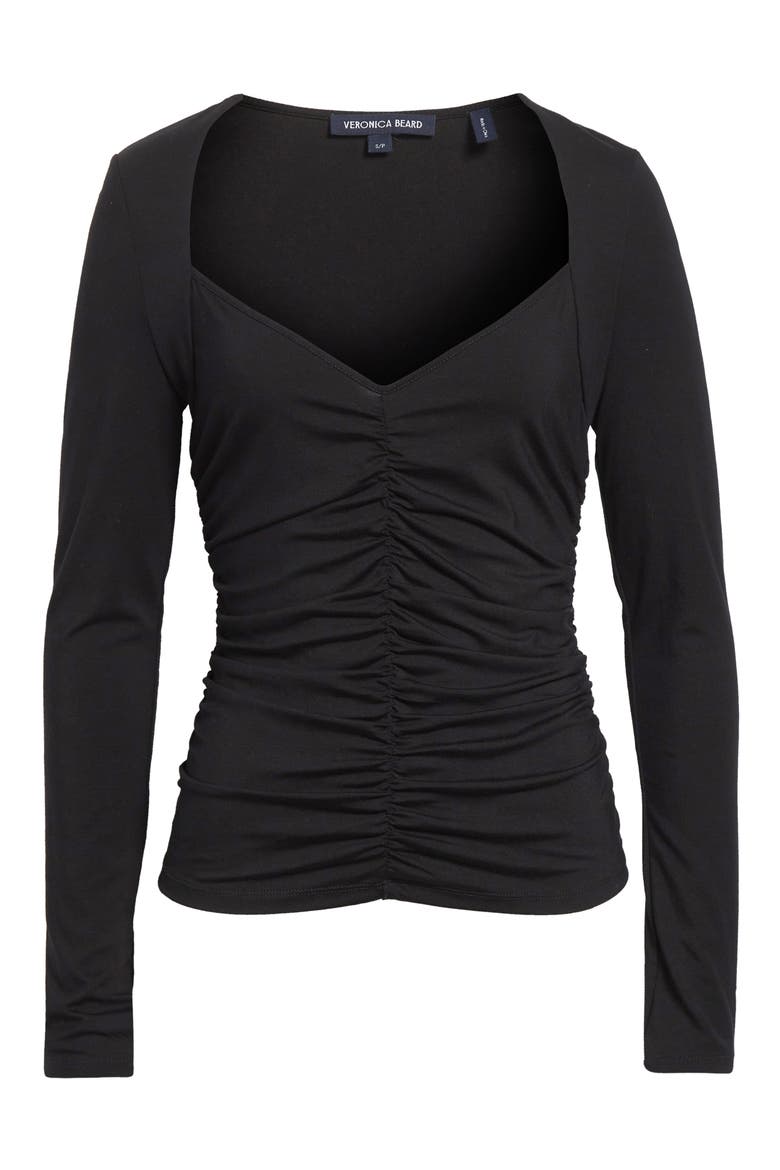 Salem Ruched Top, Alternate, color, BLACK