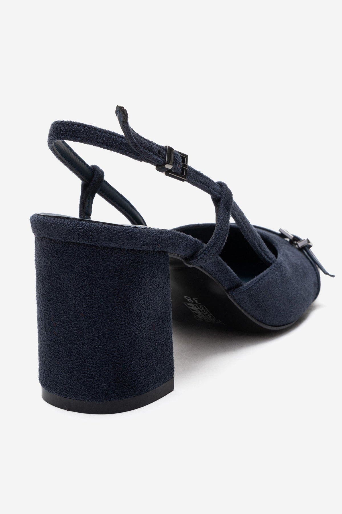 Desia Slingback Round Toe Pump, Alternate, color, Navy Suede