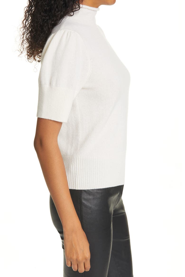 Annabelle Short Sleeve Cashmere Sweater, Alternate, color, IVORY