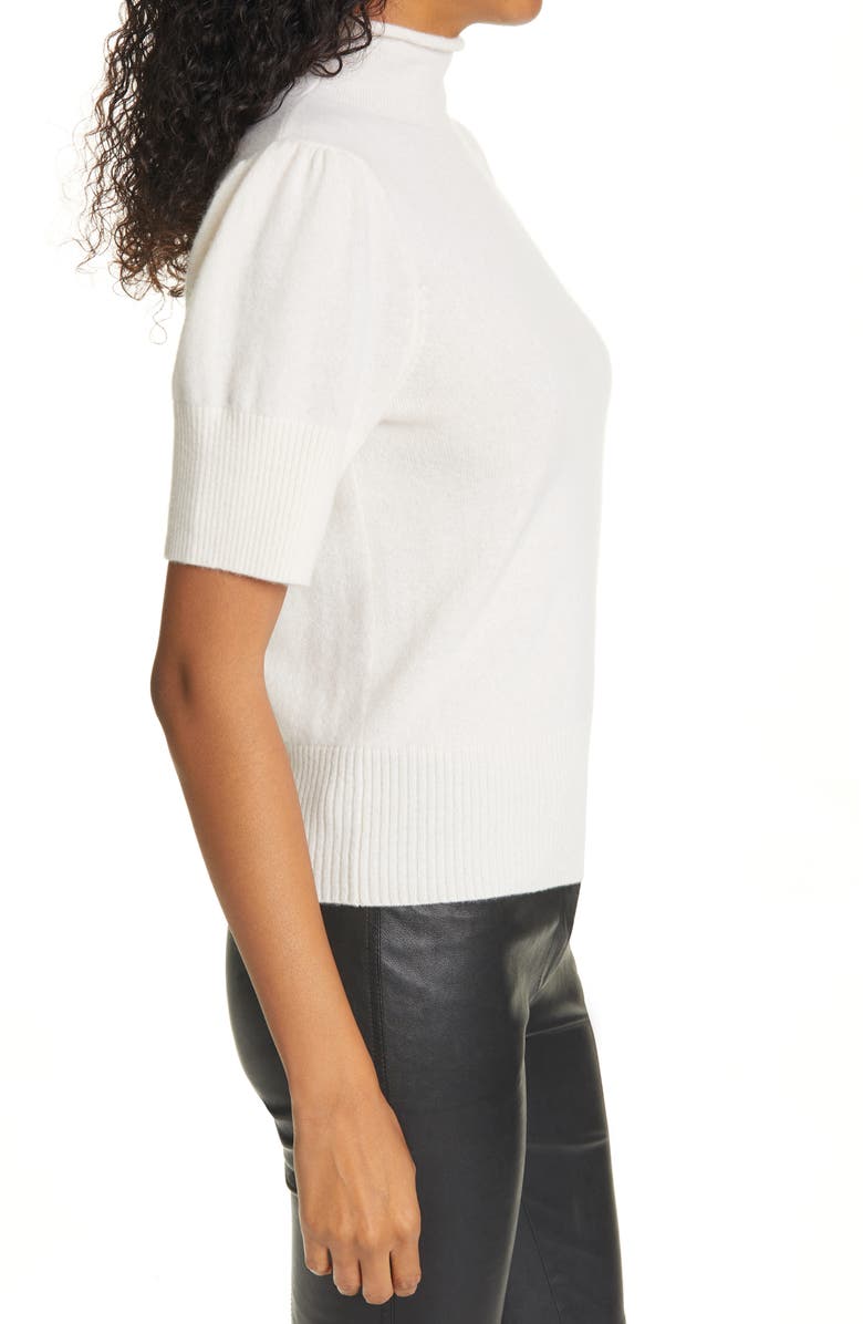 Cinq à Sept Annabelle Short Sleeve Cashmere Sweater, Alternate, color, 