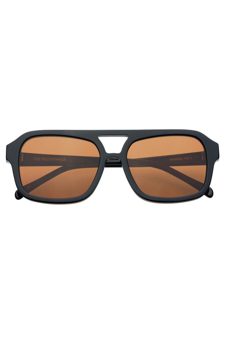 Havana Aviator Sunglasses, Main, color, Black