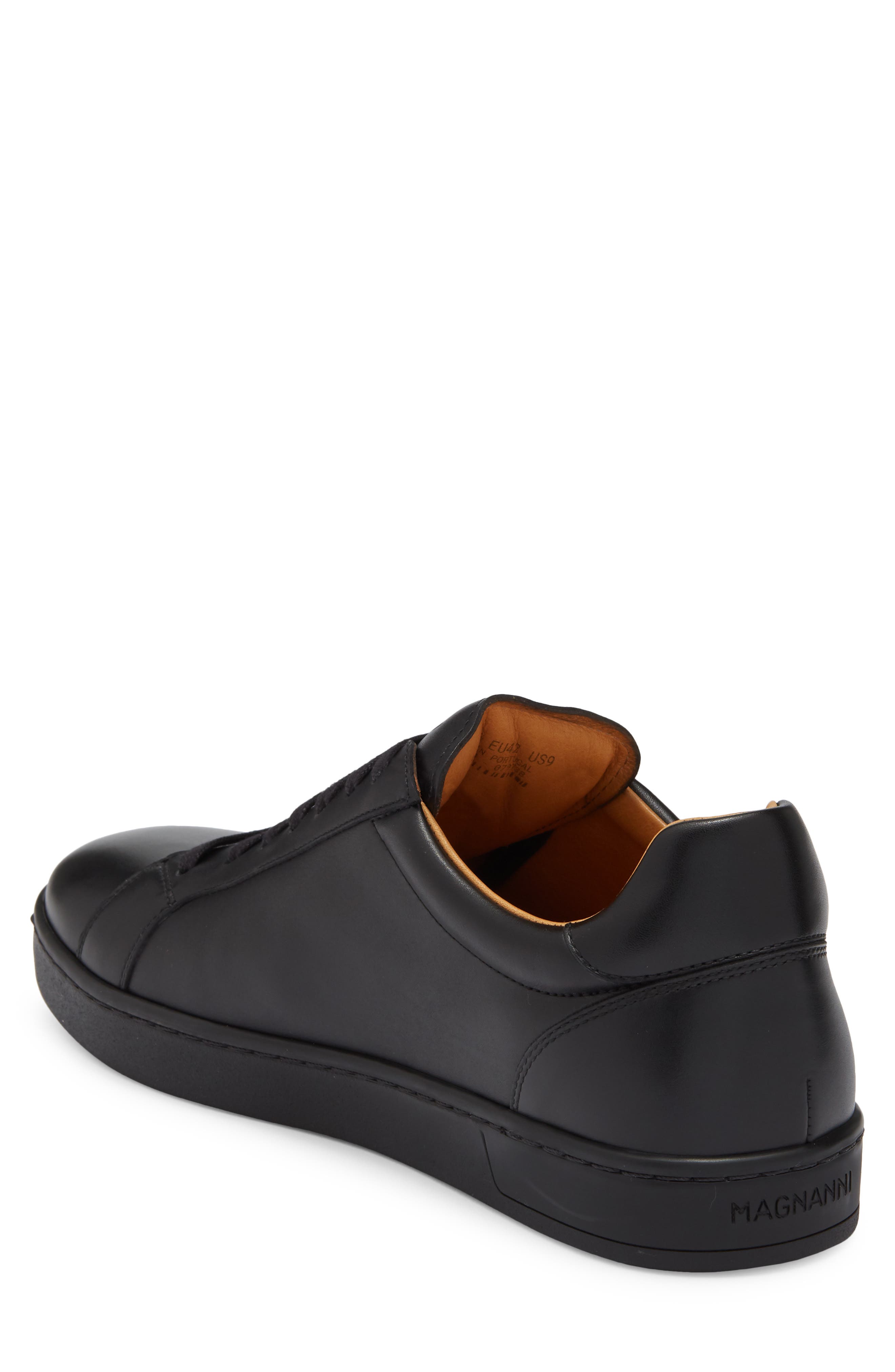 Magnanni Elonso Leather Sneaker, Alternate, color, Black