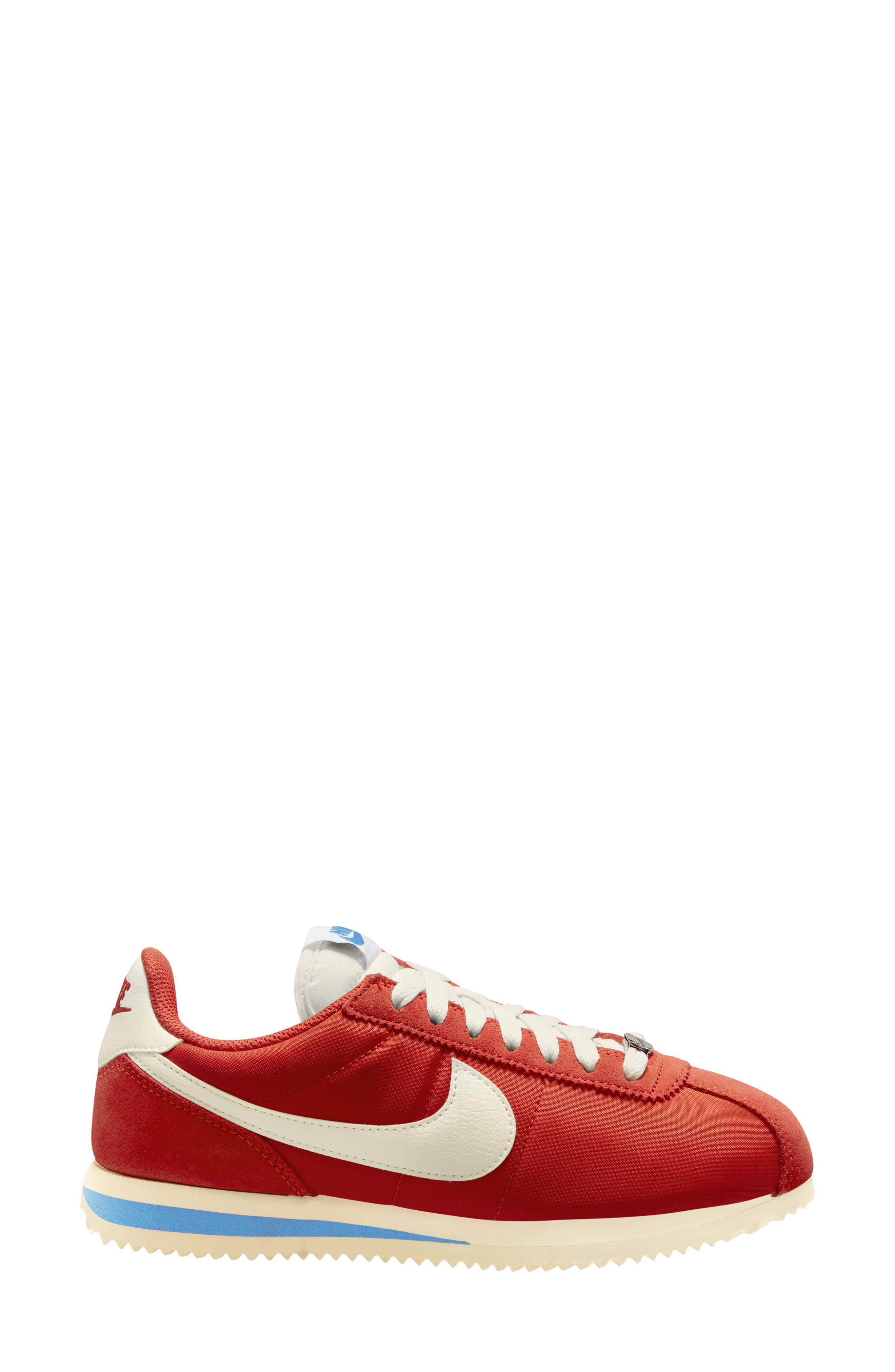 Nike Cortez Sneaker, Main, color, Picante Red/ Sail/ Blue
