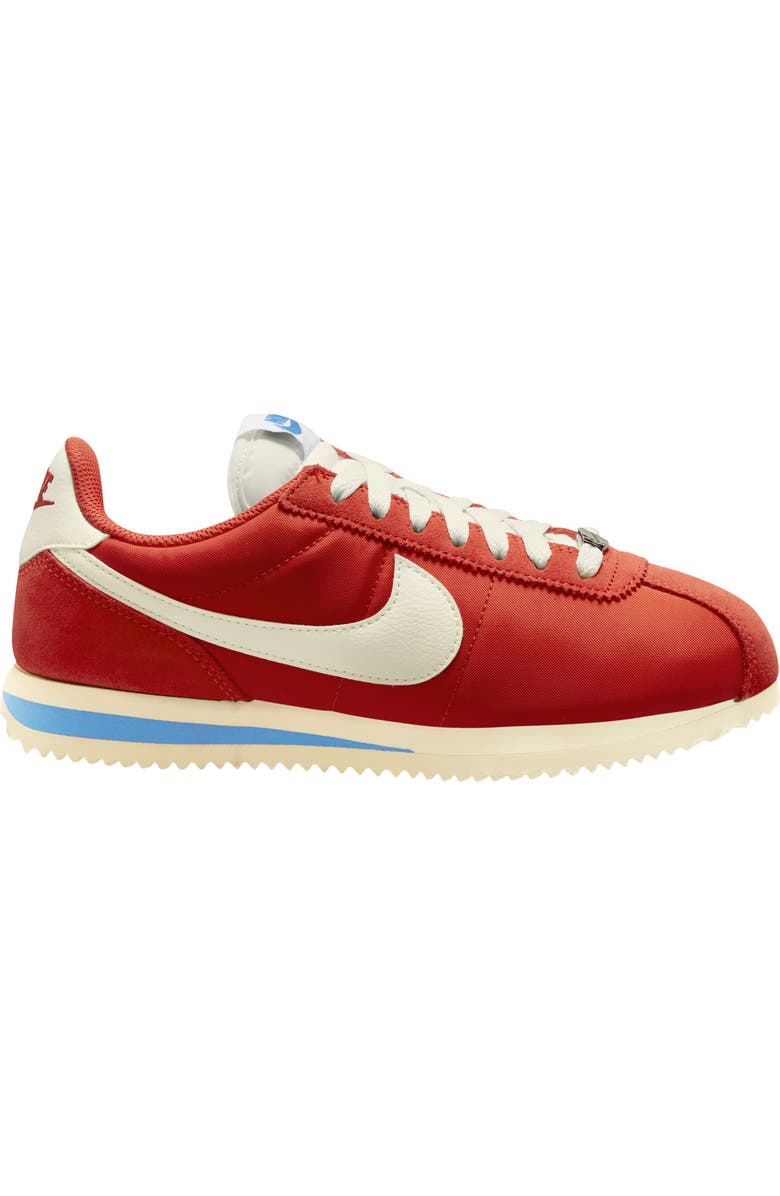 Nike Cortez Sneaker, Main, color, Picante Red/ Sail/ Blue