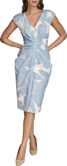 Center Ruched Floral Dress