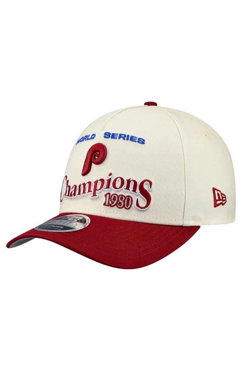 New Era Men's New Era Cream/Red Philadelphia Phillies World Series 9FORTY M-Crown A-Frame Adjustable Hat, Alternate, color, Cream