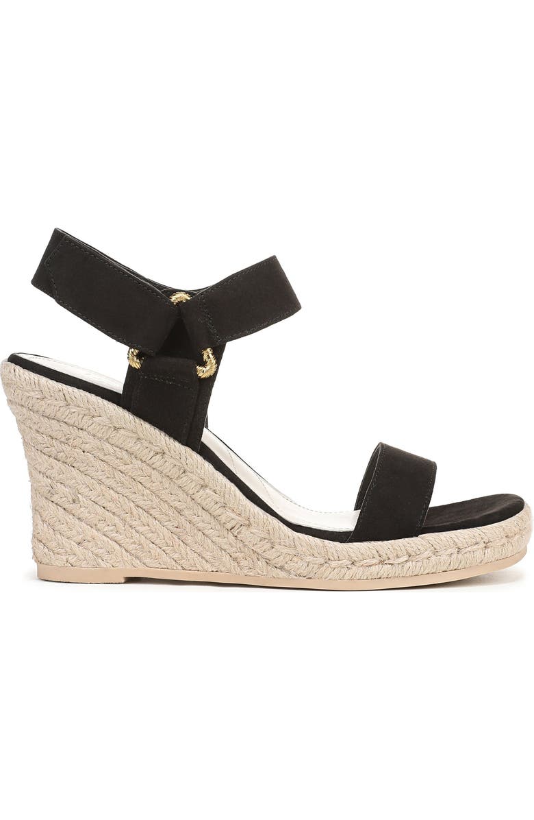 Franco Sarto Nissi Espadrille Wedge Sandal, Alternate, color, Black