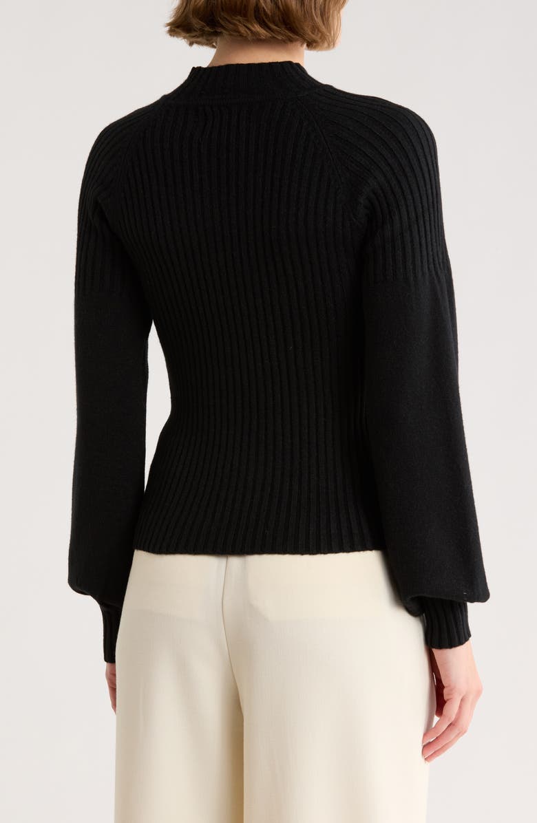 Love Token Hannah Mock Neck Sweater, Alternate, color, Black