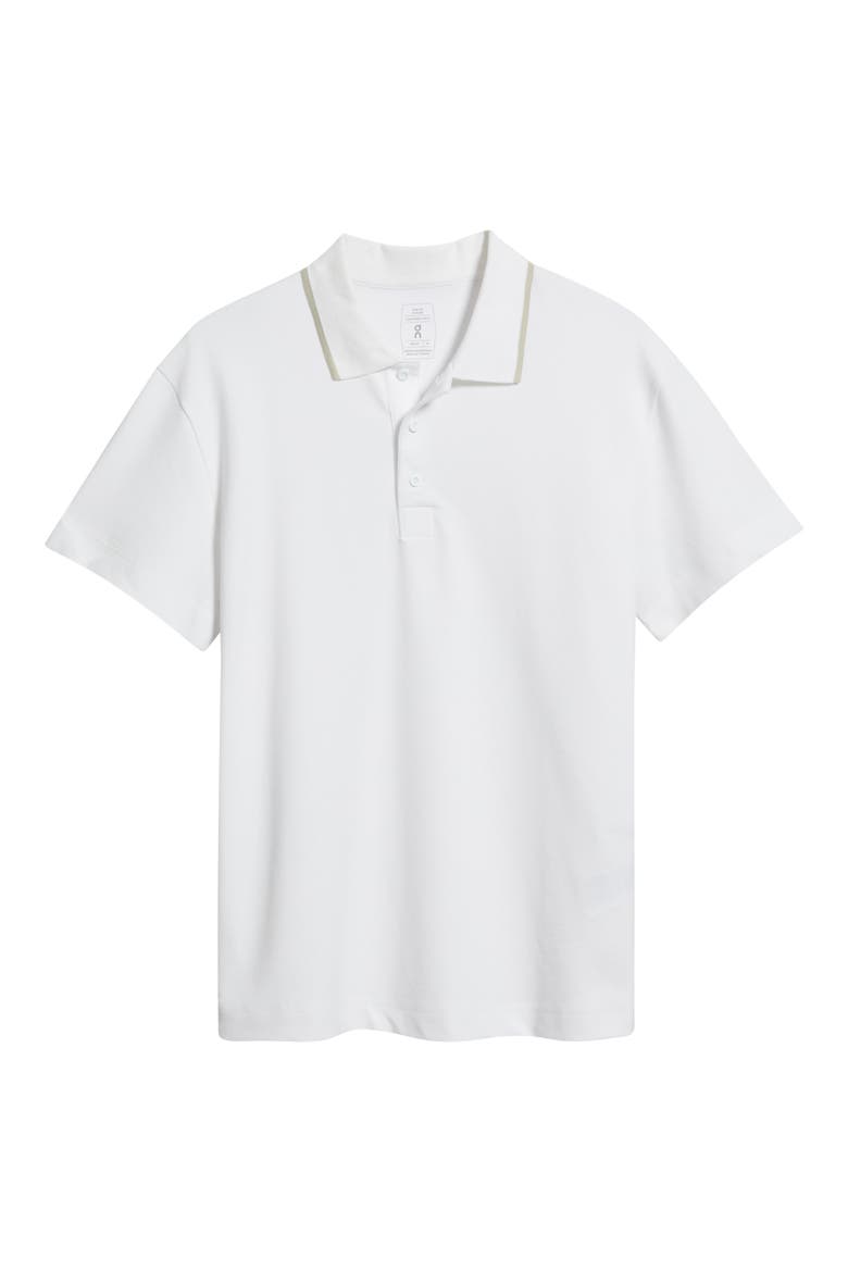 Courtside Tipped Piqué Polo, Alternate, color, WHITE/ SAND